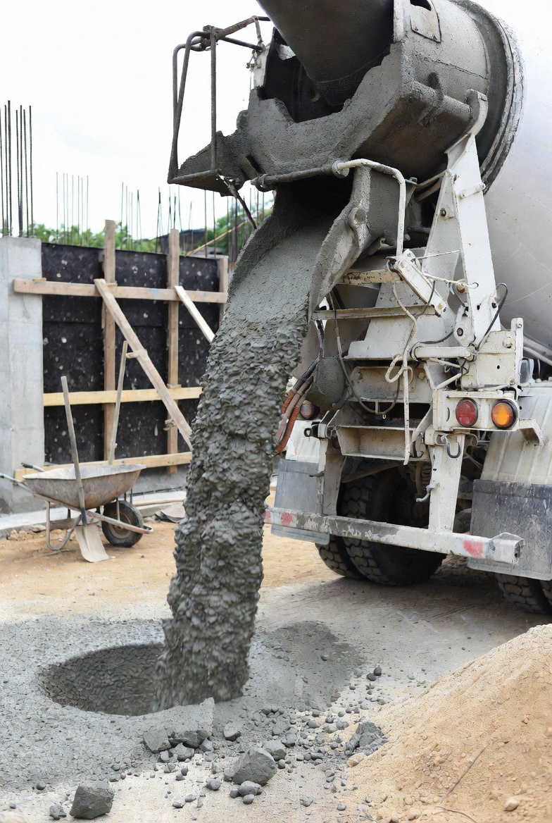 Автобетоносмеситель ПромБетон доставляет бетон на объект в Перми